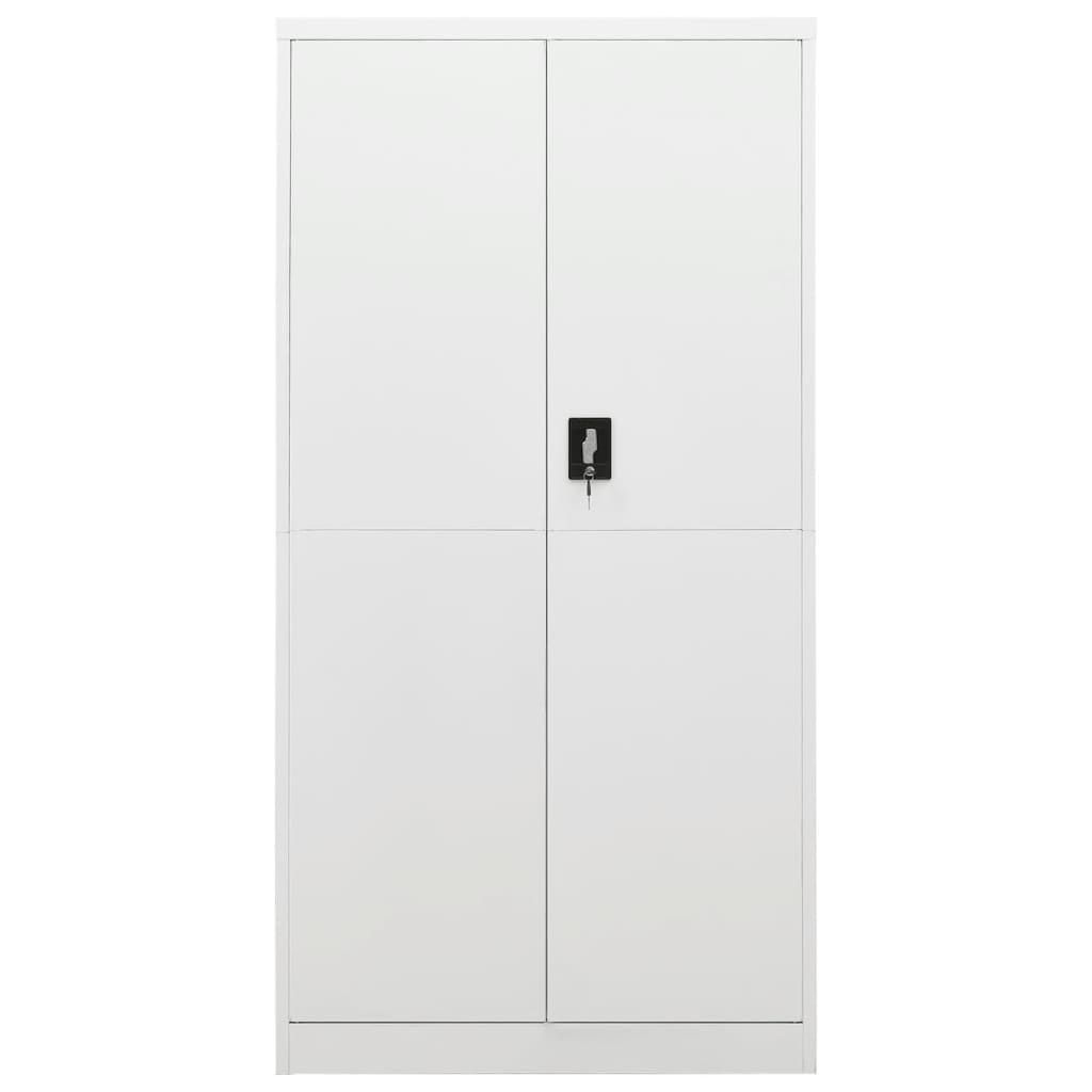 Locker Cabinet White 90x40x180 cm Steel