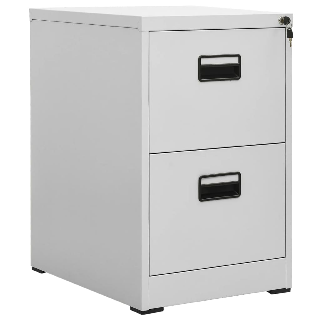 Filing Cabinet Light Grey 46x62x72.5 cm Steel