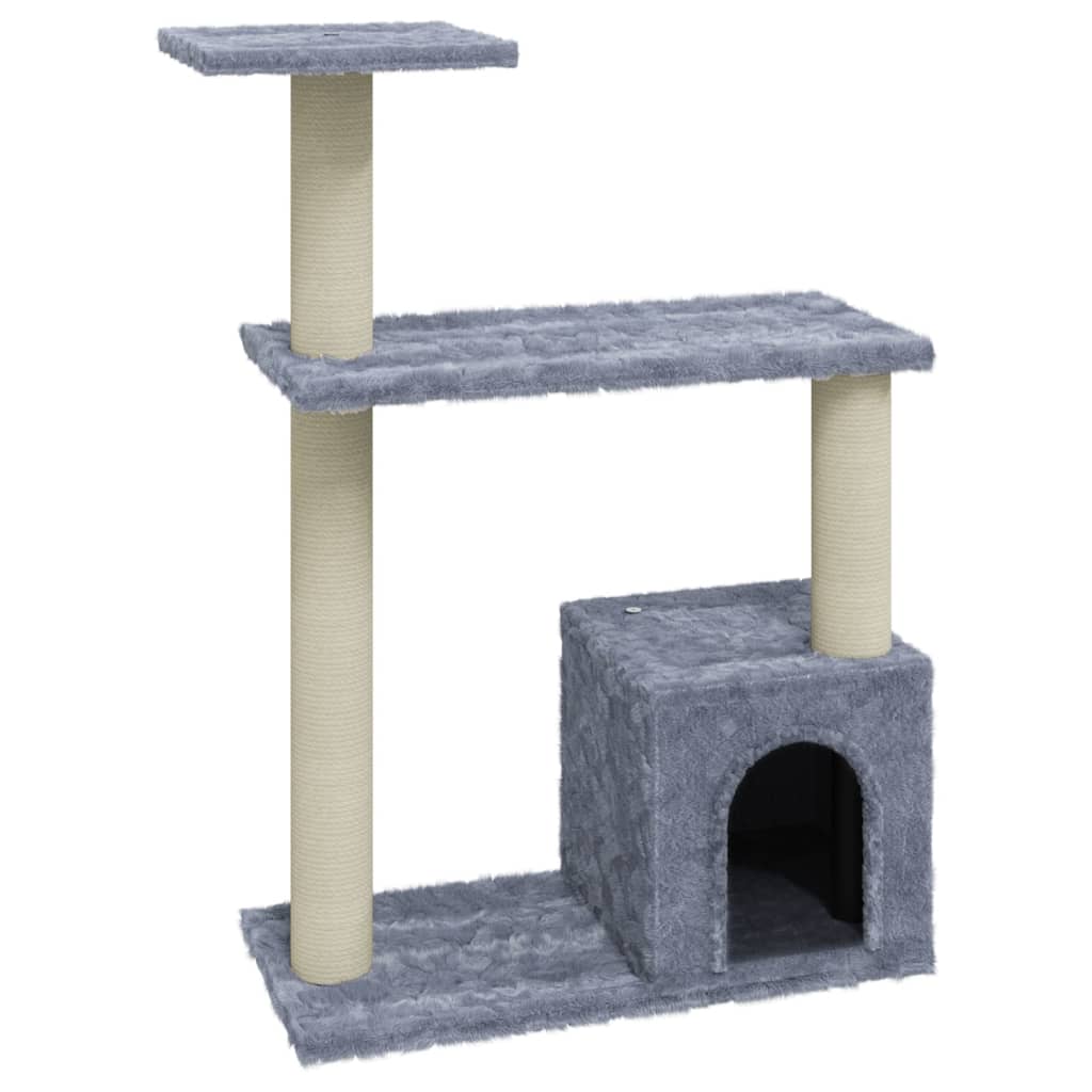 Cat Tree with Sisal Scratching Posts Light Grey 70 cm