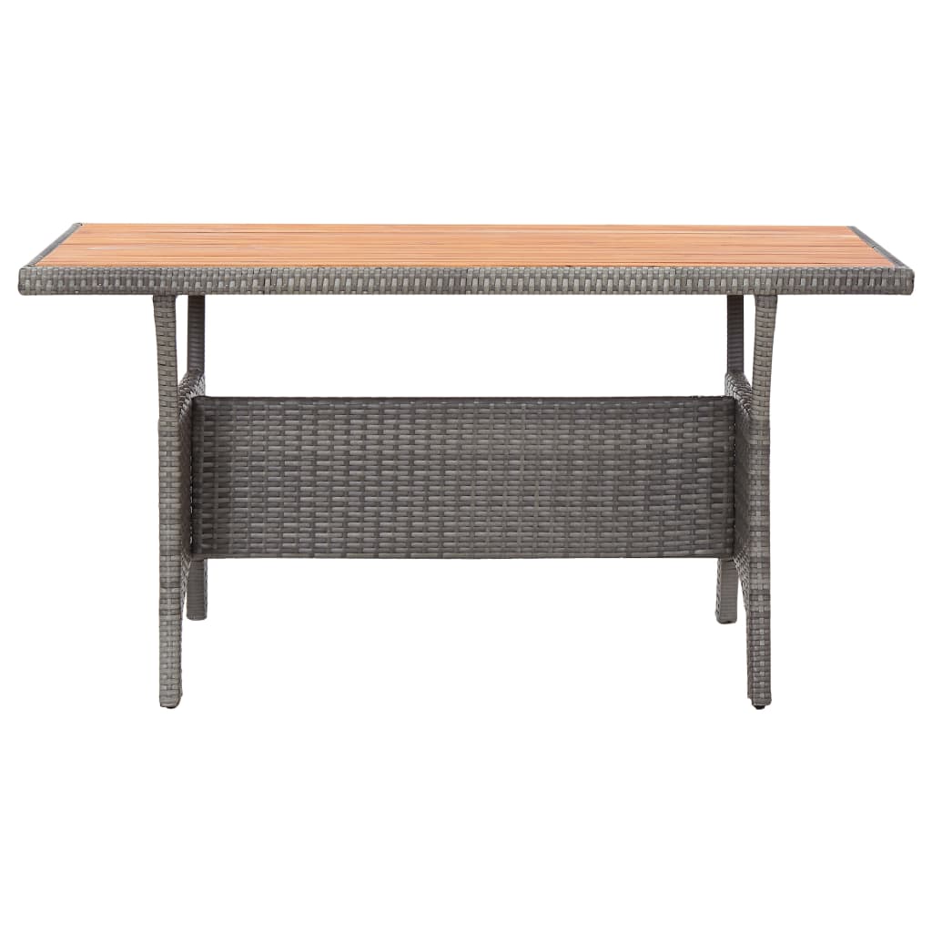 Garden Table Grey 120x70x66 cm Solid Acacia Wood