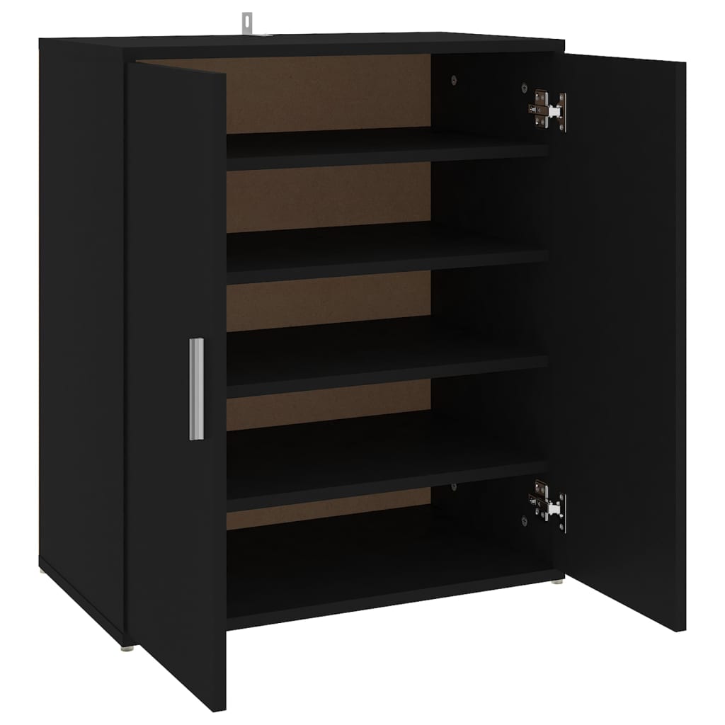 Shoe Cabinet Black 60x35x70 cm Engineered Wood