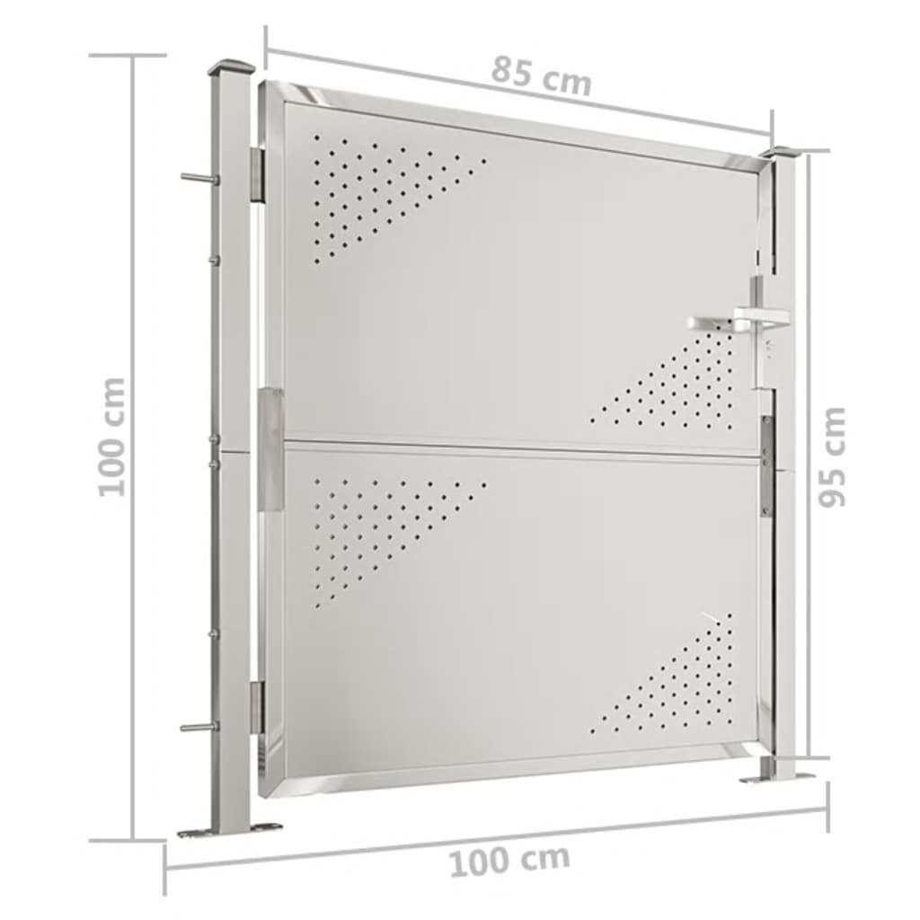 Garden Gate 100x100 cm Stainless Steel