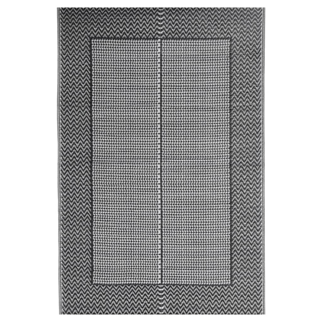 Outdoor Rug ARAKIL Black 140x200 cm PP