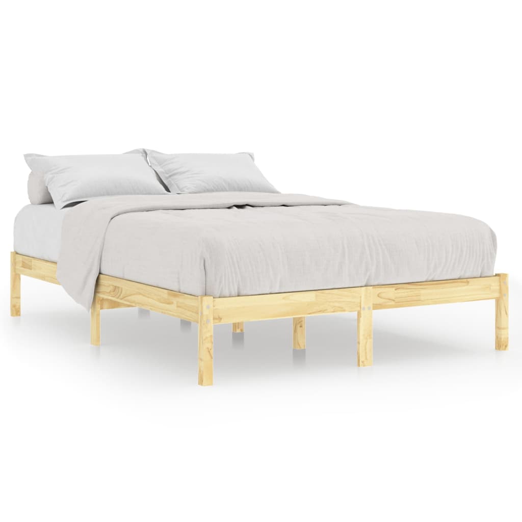 Bed Frame without Mattress Solid Wood 183x203 cm King