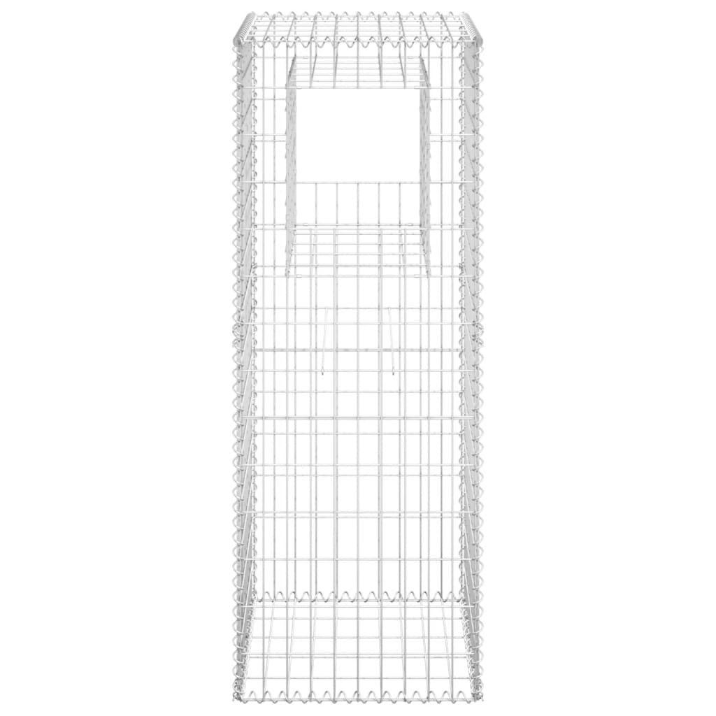 Gabion Basket Posts 2 pcs 50x50x140 cm Iron