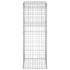 Gabion Basket Posts 2 pcs 50x50x140 cm Iron