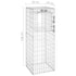 Gabion Basket Posts 2 pcs 50x50x140 cm Iron