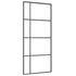 Sliding Door Frosted ESG Glass and Aluminium 90x205 cm Black