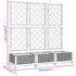 Garden Planter with Trellis Black 120x40x121.5 cm PP