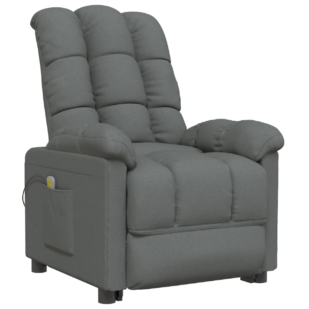 Massage Chair Dark Grey Fabric