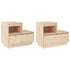 Bedside Cabinets 2 pcs 60x34x51 cm Solid Wood Pine