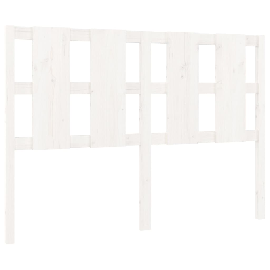 Bed Headboard White 140.5 cm Solid Wood Pine