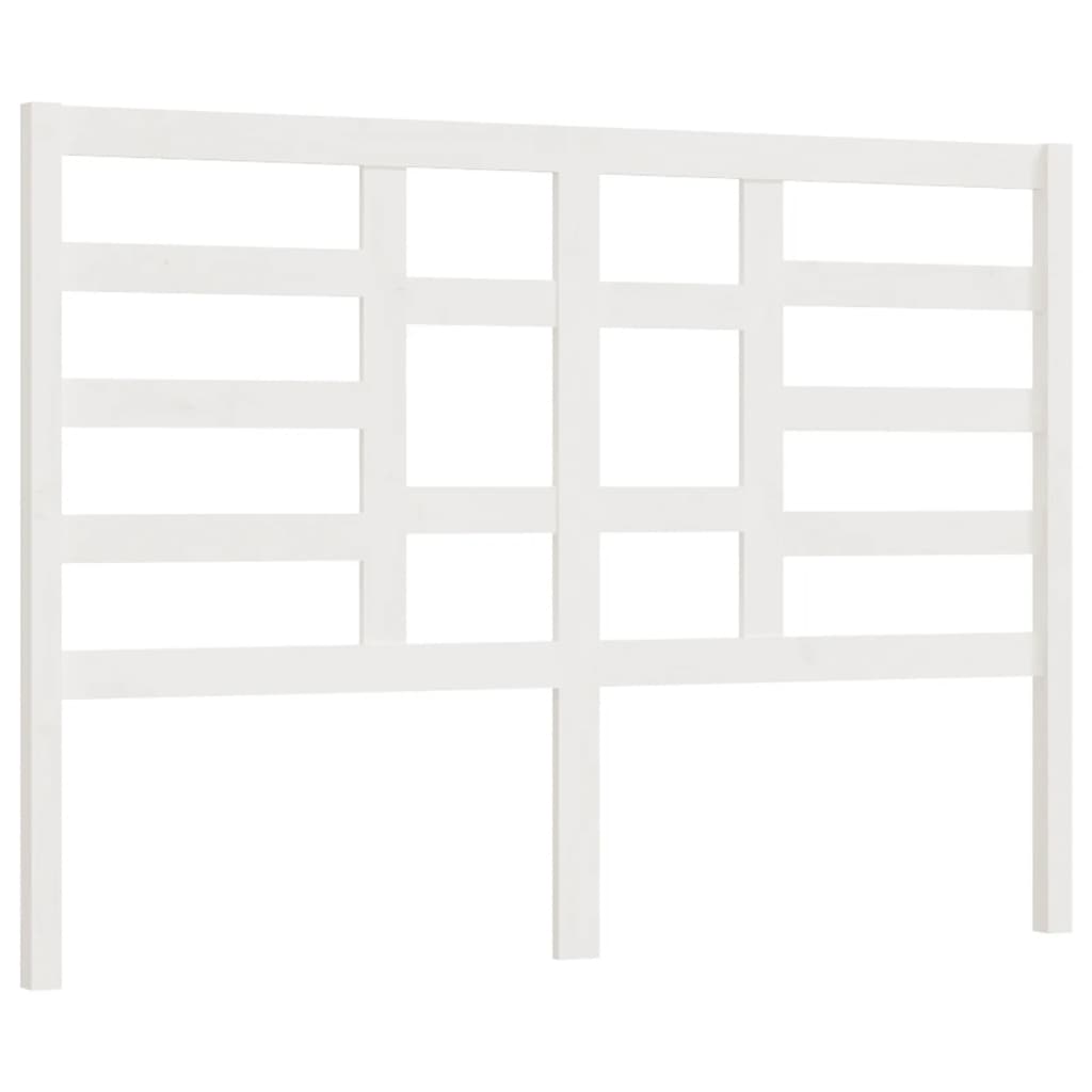 Bed Headboard White 141 cm Solid Wood Pine