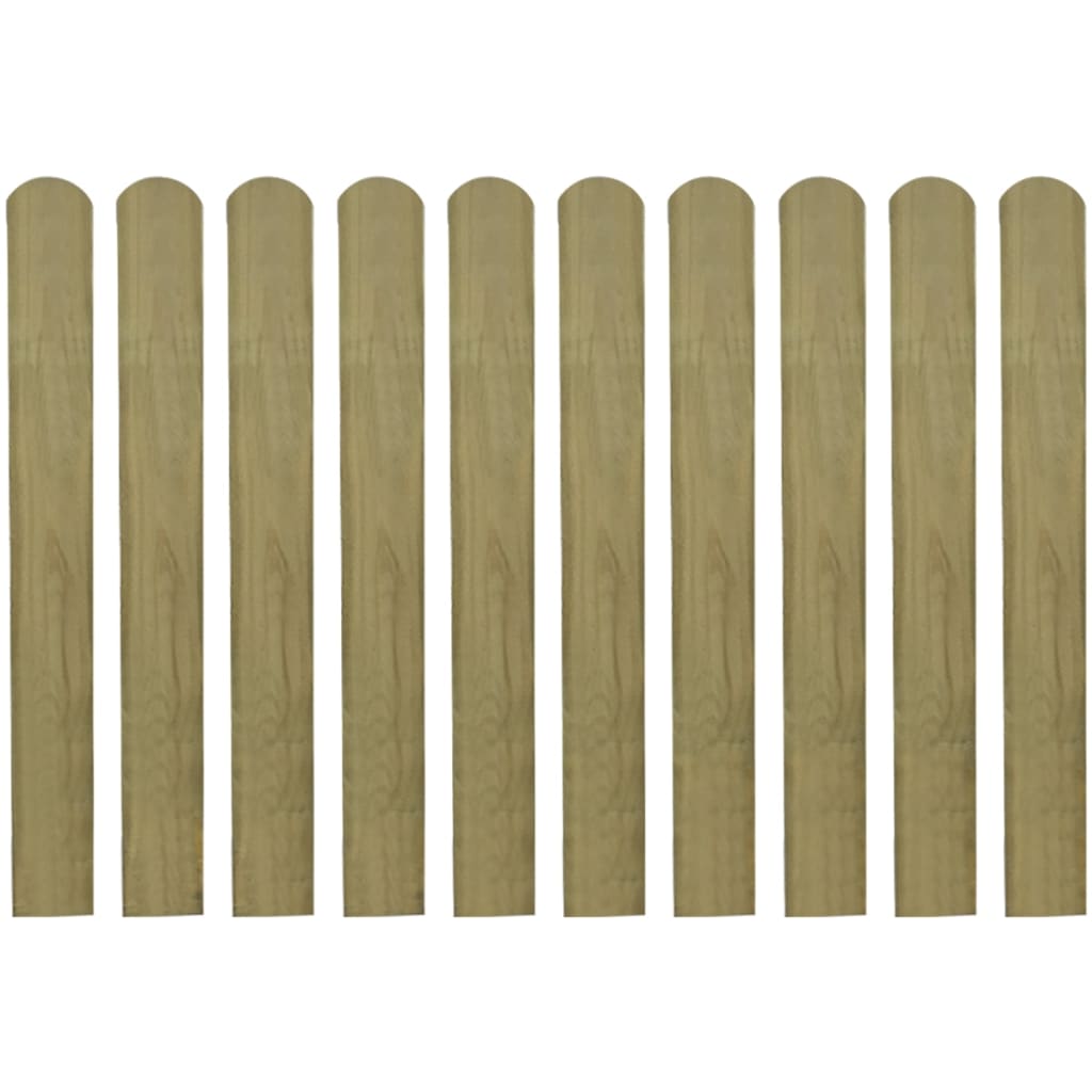 30 pcs Impregnated Fence Slats Wood 80 cm