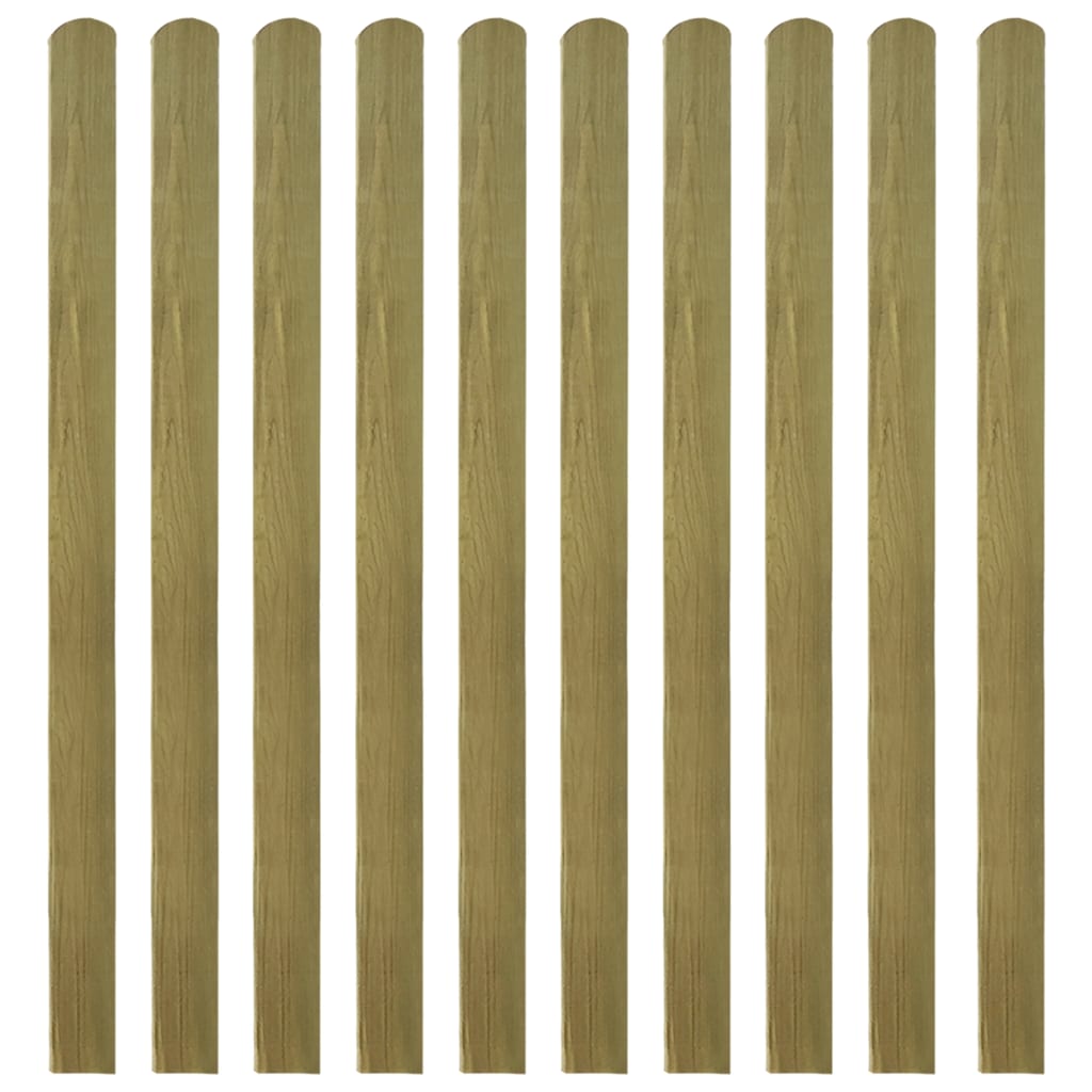 20 pcs Impregnated Fence Slats Wood 140 cm