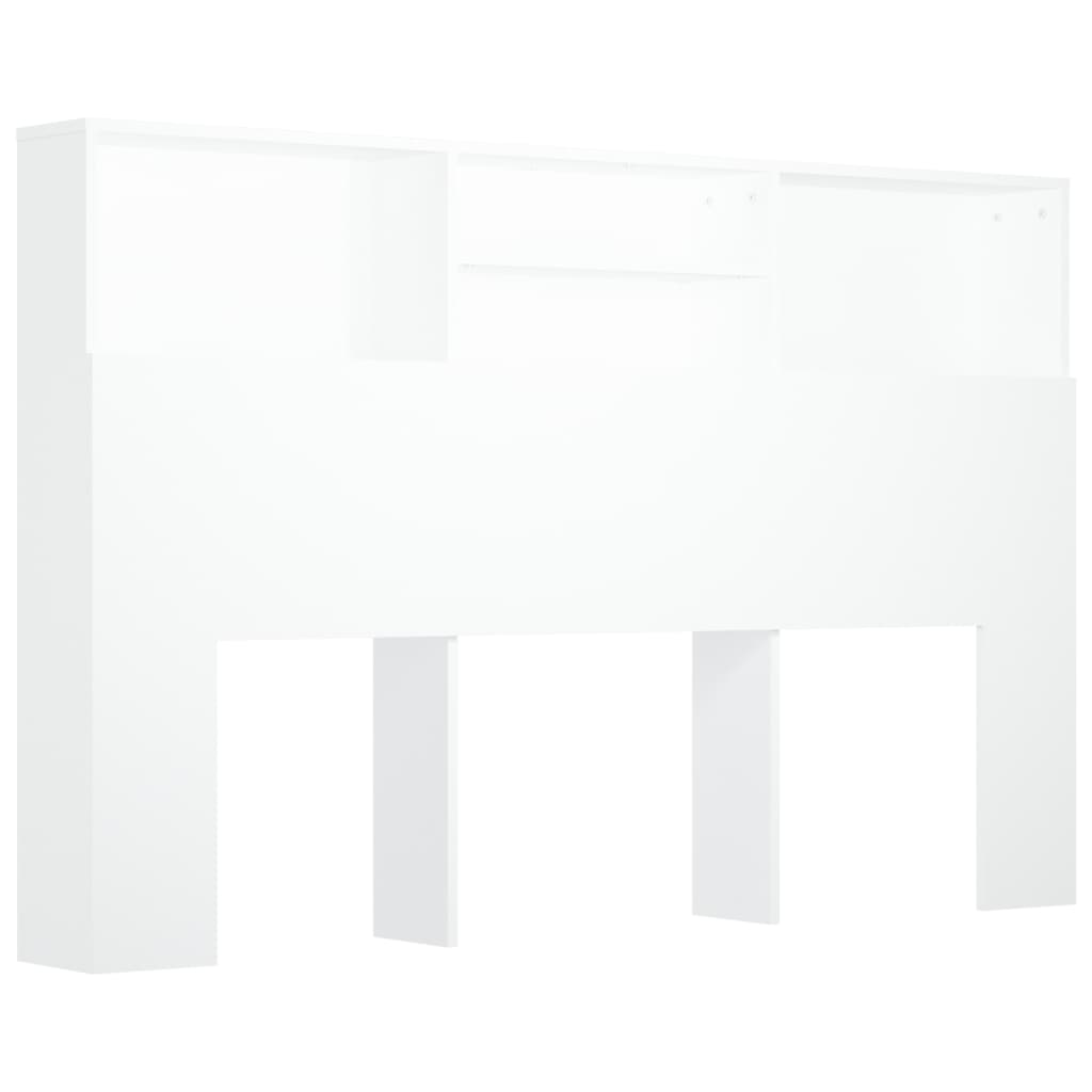 Headboard Cabinet White 160 cm