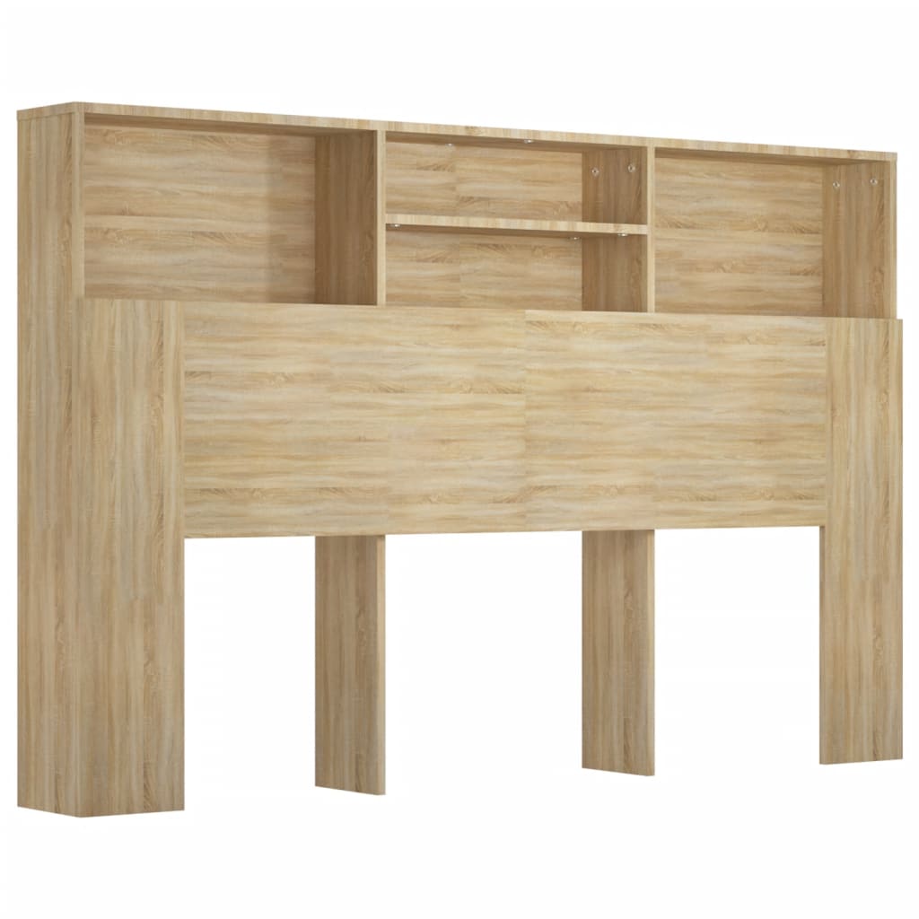 Headboard Cabinet Sonoma Oak 160x19x103.5 cm
