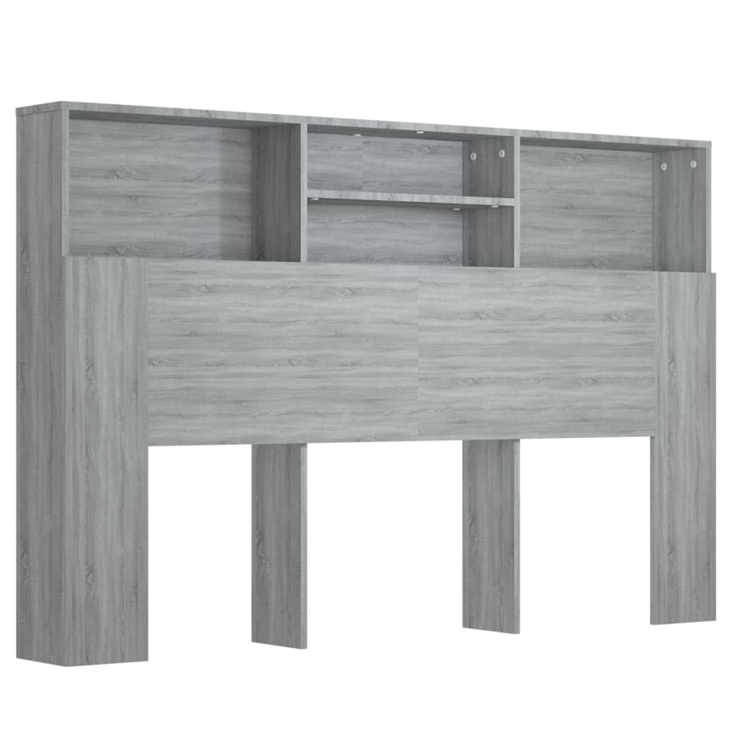 Headboard Cabinet Grey Sonoma 160 cm