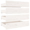 Bed Drawers 4 pcs White Solid Wood Pine