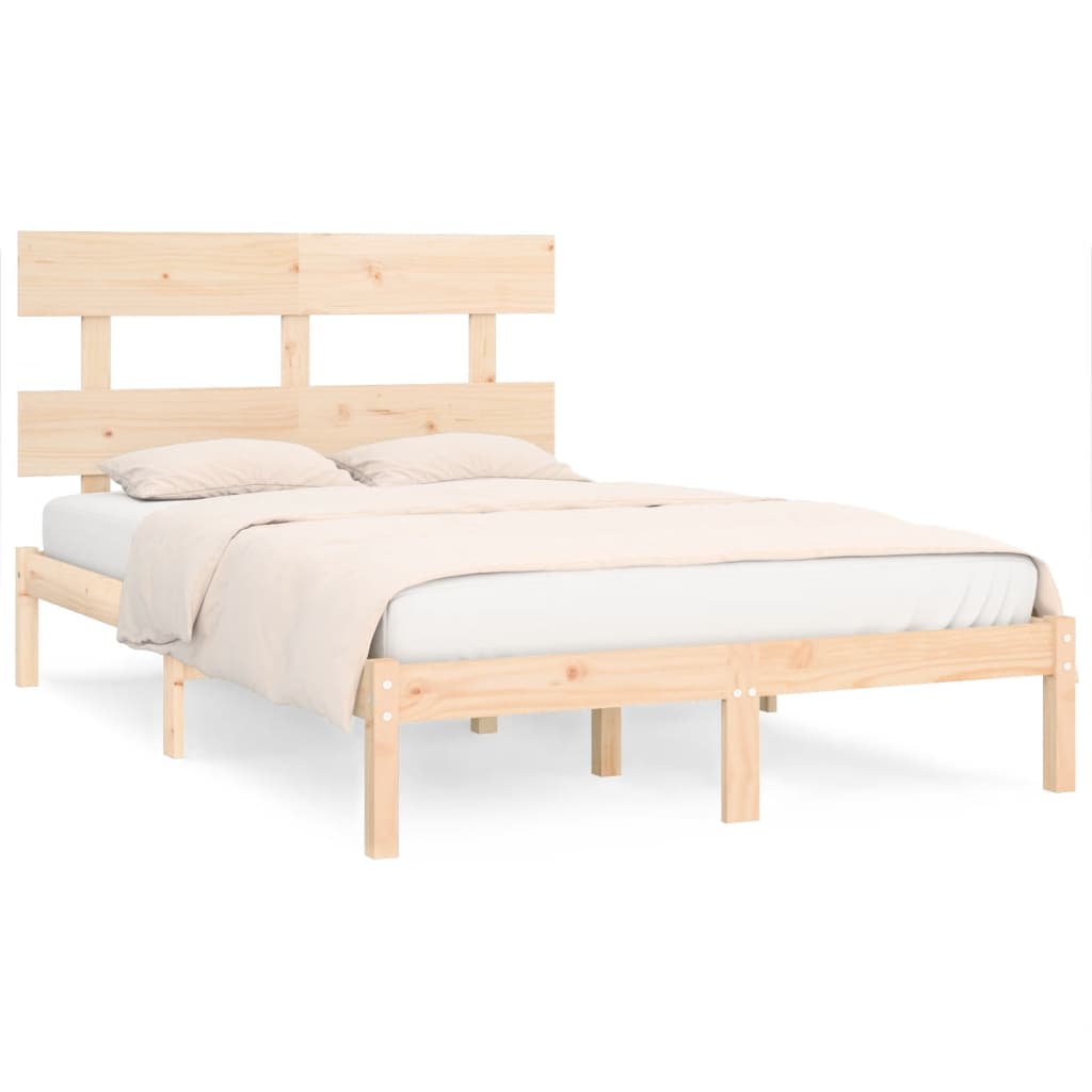 Bed Frame without Mattress 183x203 cm King Solid Wood