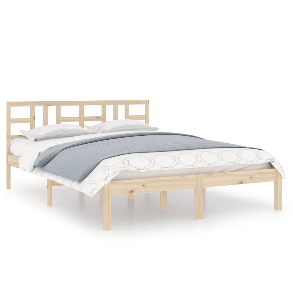 Bed Frame without Mattress 183x203 cm King Solid Wood