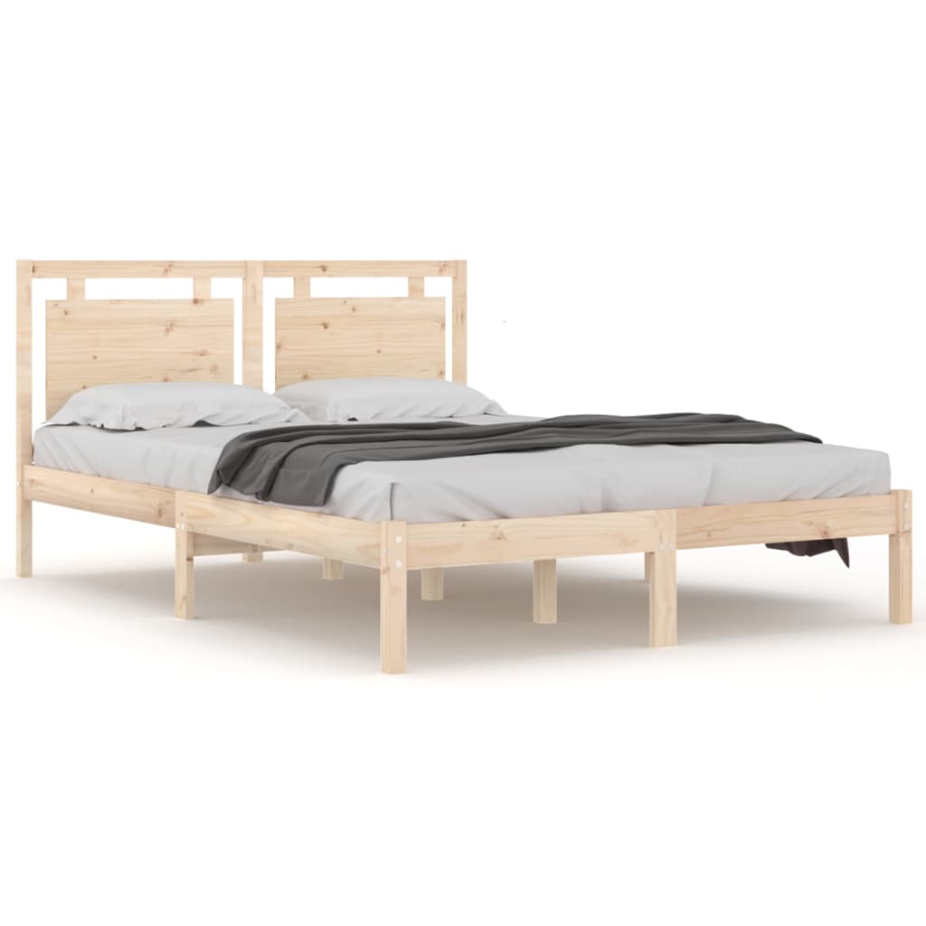 Bed Frame without Mattress 183x203 cm King Solid Wood