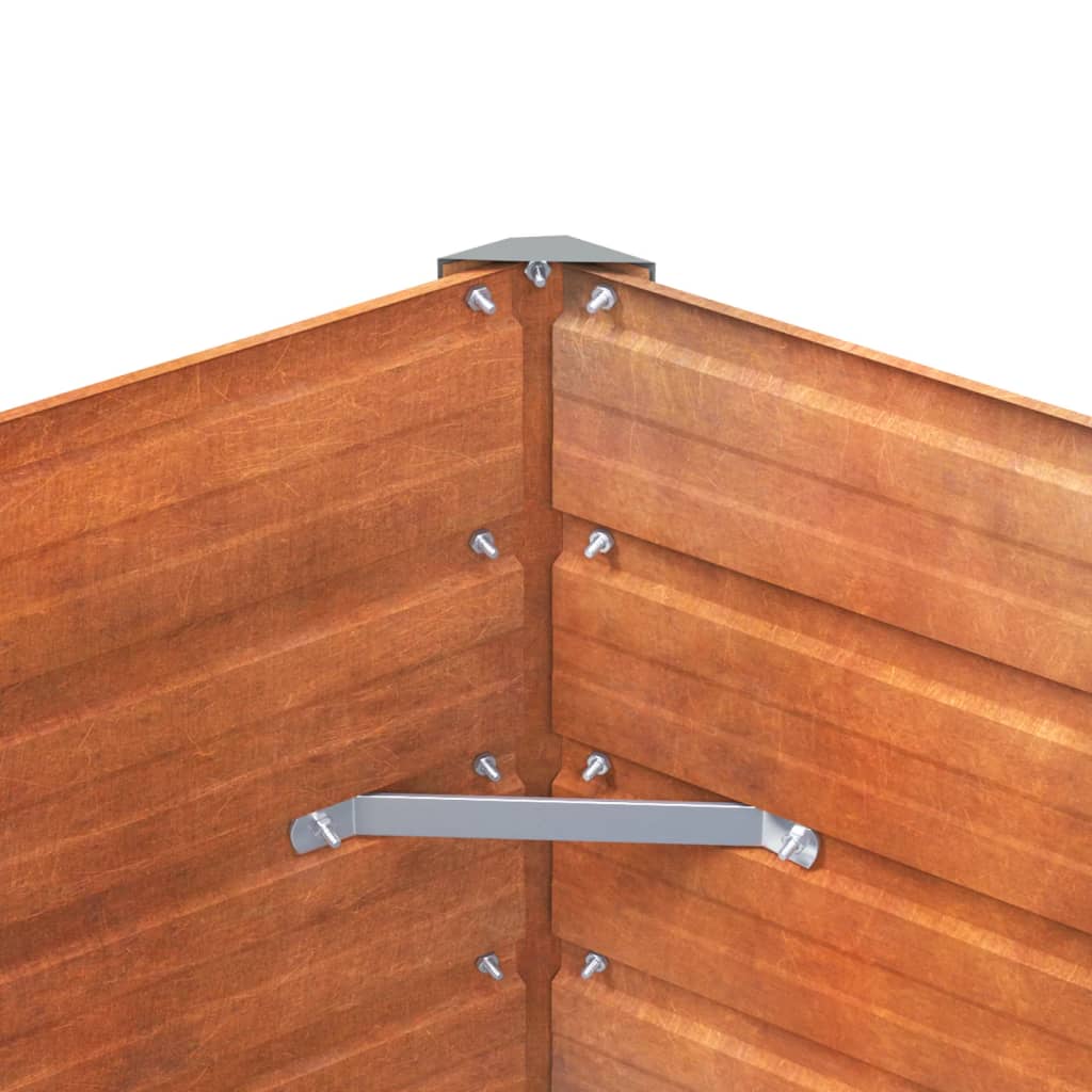 Garden Raised Bed Rusty 129x129x45 cm Corten Steel