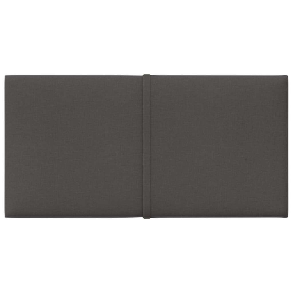 Wall Panels 12 pcs Dark Grey 30x15 cm Fabric 0.54 m²