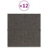 Wall Panels 12 pcs Dark Grey 30x30 cm Fabric 1.08 m²