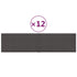 Wall Panels 12 pcs Dark Grey 60x15 cm Fabric 1.08 m²