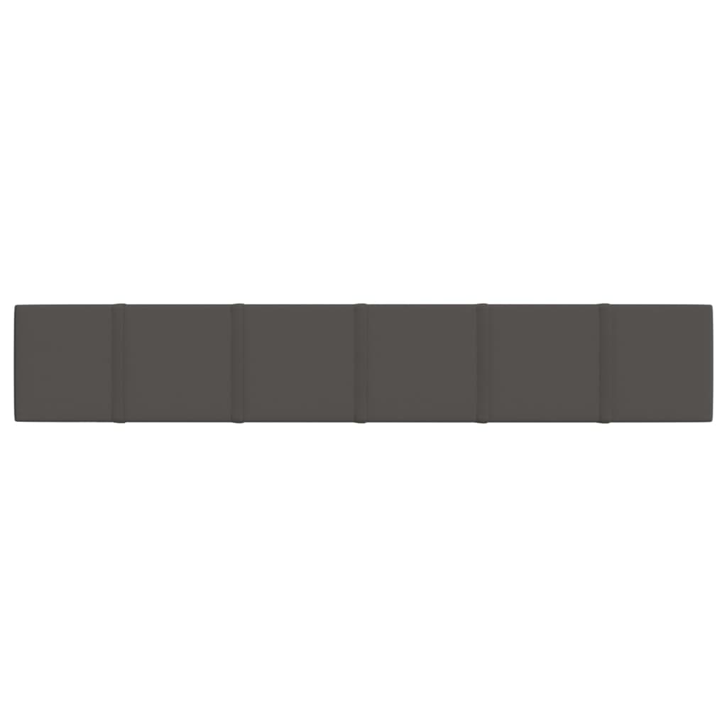 Wall Panels 12 pcs Dark Grey 90x15 cm Fabric 1.62 m²