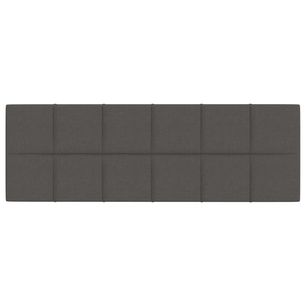 Wall Panels 12 pcs Dark Grey 90x30 cm Fabric 3.24 m²