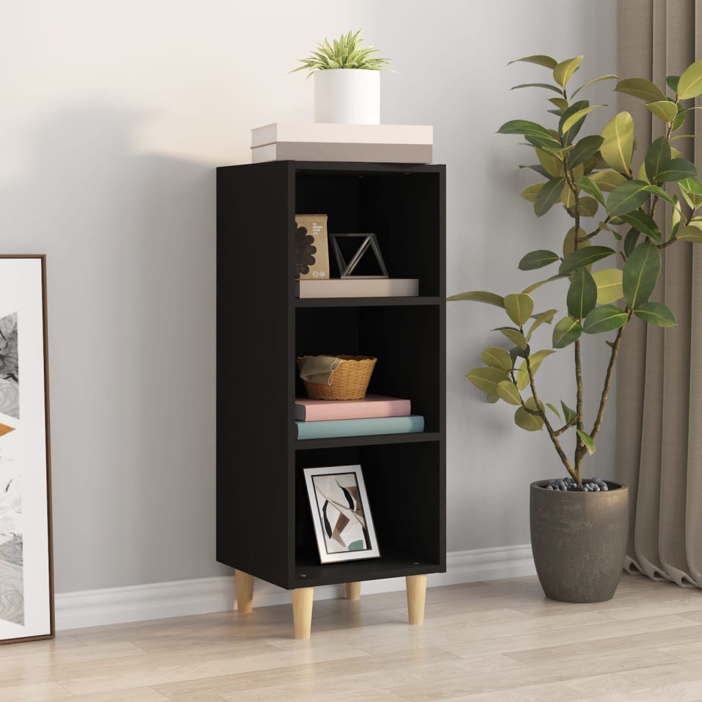 Sideboard Black 34.5x32.5x90 cm Engineered Wood