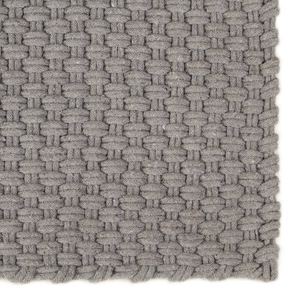 Rug Rectangular Grey 80x160 cm Cotton