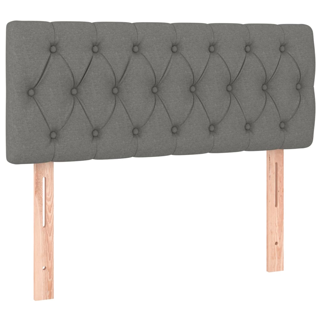 Headboard Dark Grey 100x7x78/88 cm Fabric