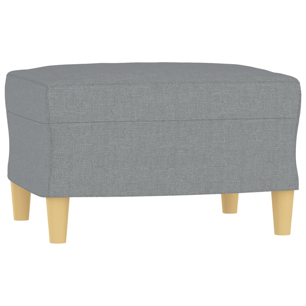 Footstool Light Grey 60x50x41 cm Fabric