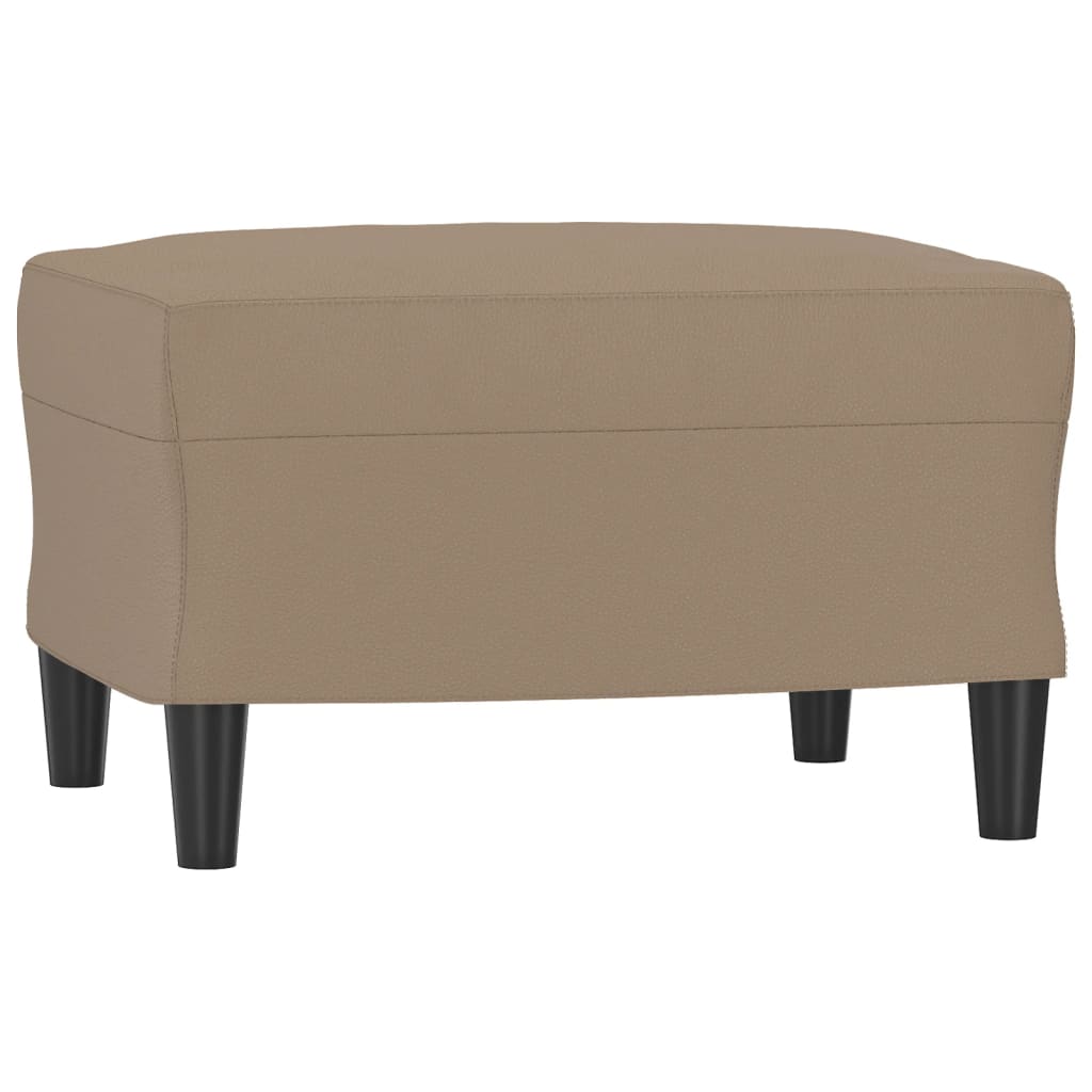 Footstool Cappuccino 60x50x41 cm Faux Leather