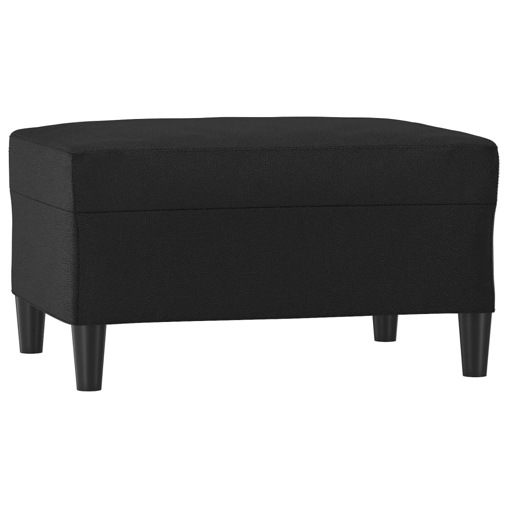 Footstool Black 70x55x41 cm Faux Leather