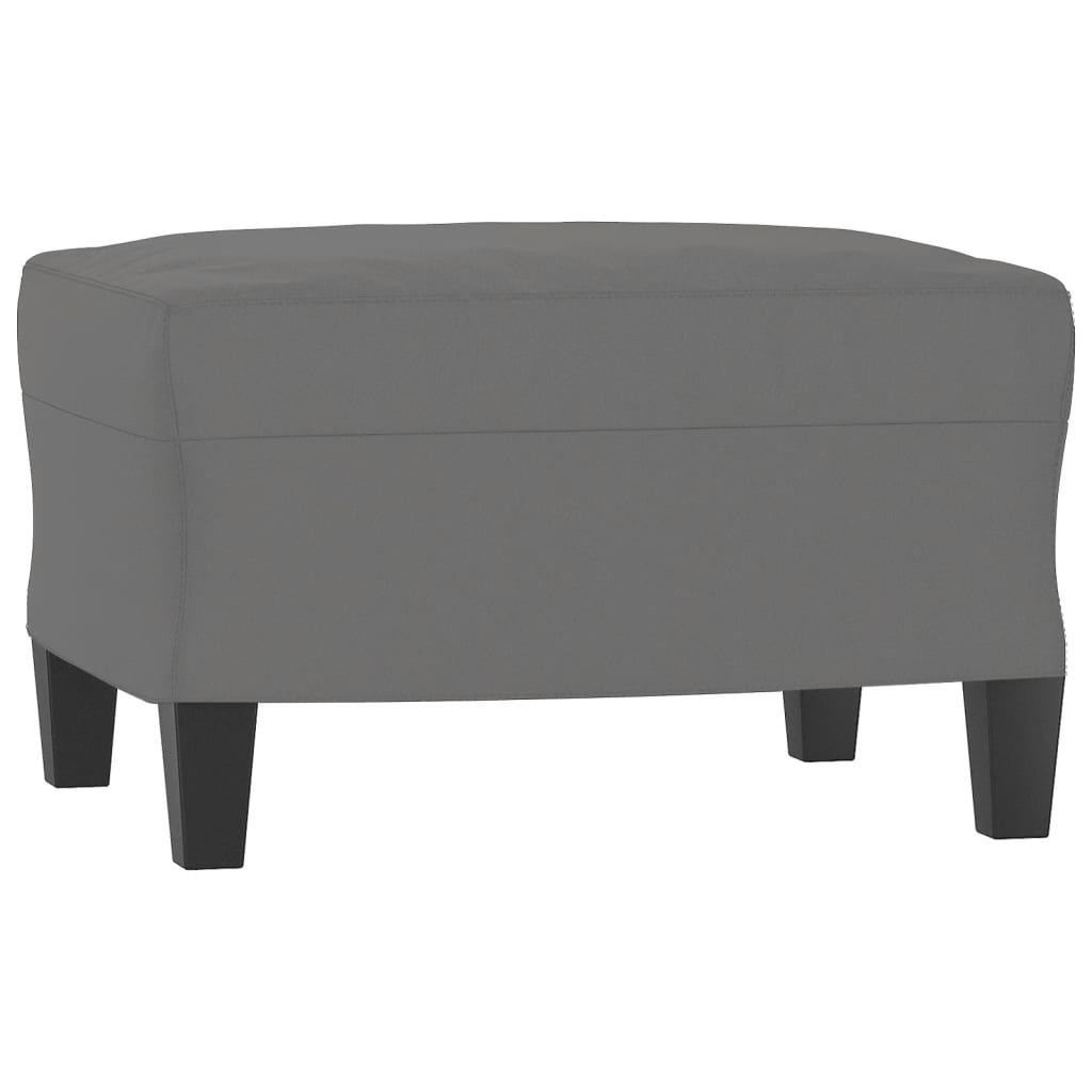 Footstool Dark Grey 60x50x41 cm Microfibre Fabric