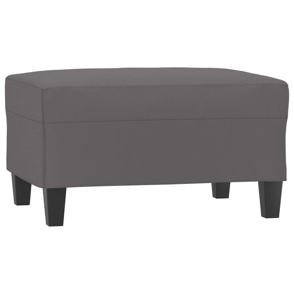 Footstool Grey 70x55x41 cm Faux Leather