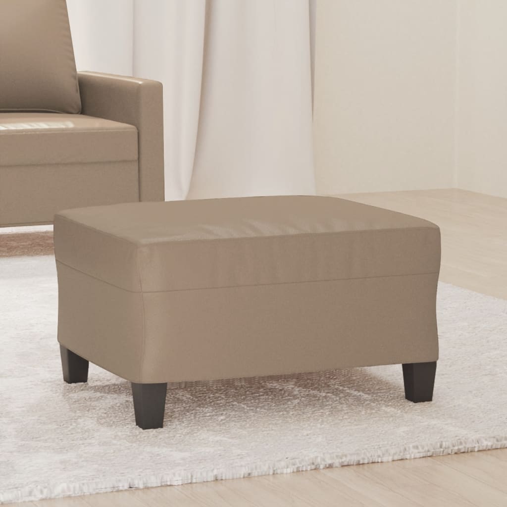 Footstool Cappuccino 70x55x41 cm Faux Leather