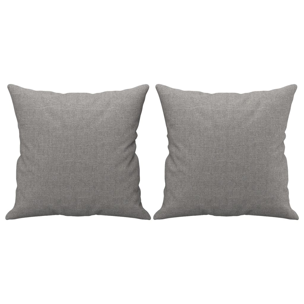 Throw Pillows 2 pcs Light Grey 40x40 cm Fabric