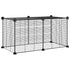8-Panel Pet Cage Black 35x35 cm Steel