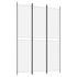 3-Panel Room Divider White 150x220 cm Fabric