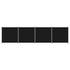 4-Panel Room Divider Black 698x180 cm Fabric