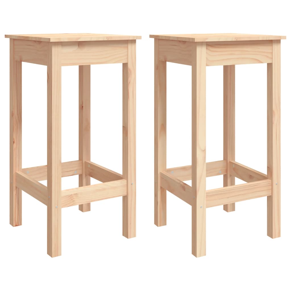 Bar Chairs 2 pcs 40x40x78 cm Solid Wood Pine