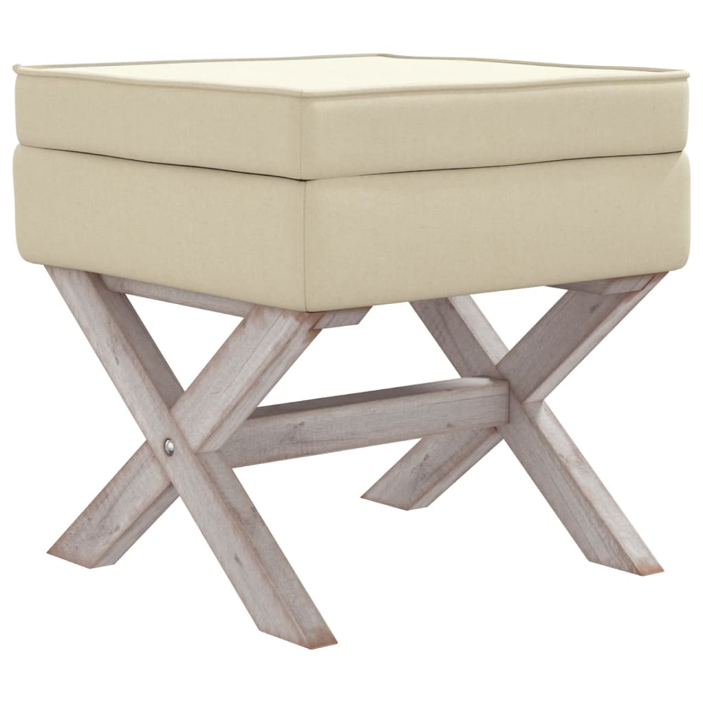 Storage Stool 45x45x49 cm Linen