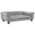Dog Bed Light Grey 95x55x30 cm Velvet