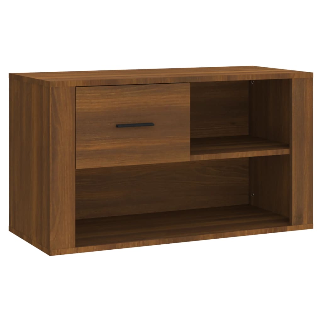 Shoe Cabinet Brown Oak 80x35x45 cm Engineered Wood