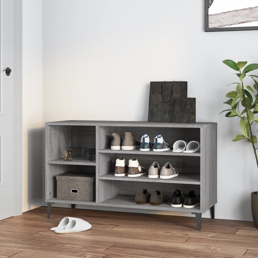 Shoe Cabinet Grey Sonoma 102x36x60 cm Engineered Wood